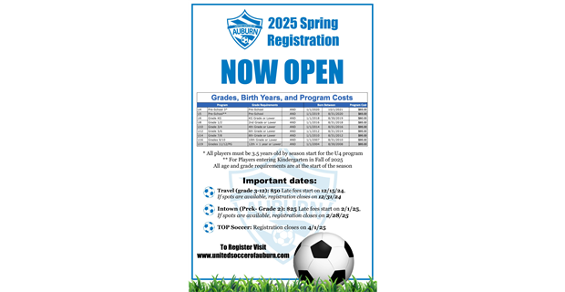 Spring 2025 Registration Now Open